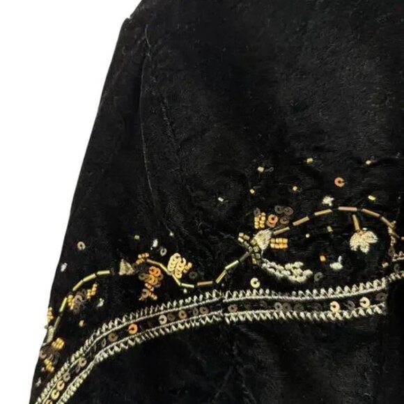 NWT   Free People Maxxie Embellished Velvet Jacket – Black/Gold  Small SOLD OUT - Picture 7 of 16
